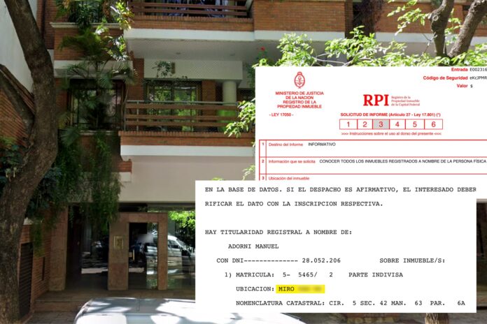 Manuel Adorni adquirió también un departamento en Caballito sin desprenderse de los que ya tenía