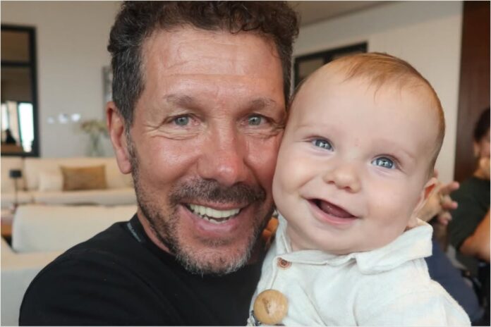 “Los Simeone”: el Cholo viajó a Buenos Aires y compartió la postal familiar más tierna junto a su nieto Faustino