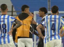 Marcos Rojo, otra vez bajo la lupa: Racing perdió sobre la hora y el defensor fue filmado entre sonrisas