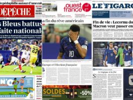 Las tapas de los diarios de Francia tras la dura derrota ante España