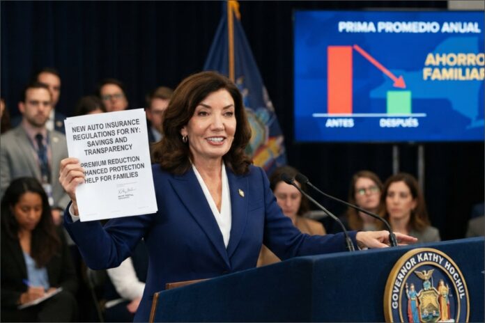 Hochul dicta nuevas normas para reducir el precio del seguro del auto en Nueva York: “Ahorro para las familias”