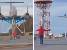 Un hombre fue a rezar a un monumento de Malvinas durante el partido contra Inglaterra y su imagen se volvió viral
