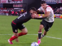El penal de Barracas Central a River que el árbitro y el VAR no cobraron en el Monumental