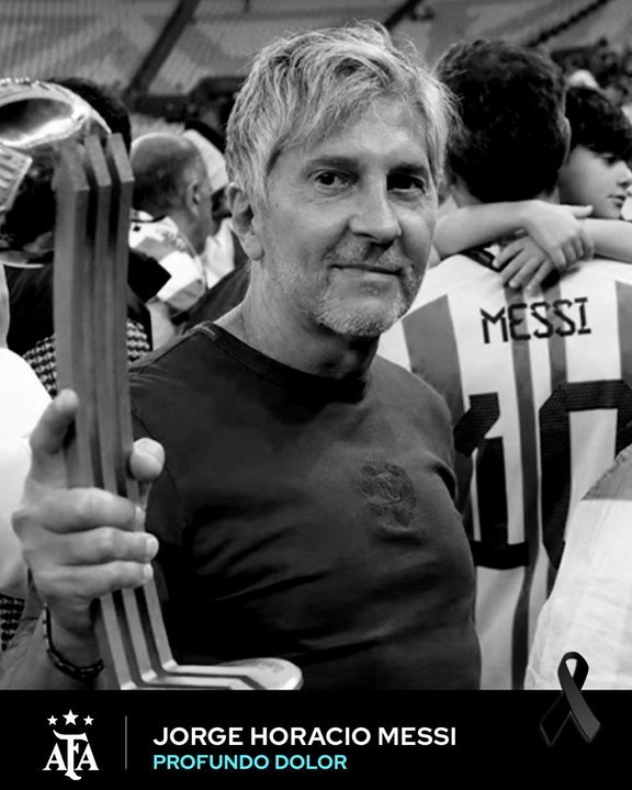 AFA dispuso un minuto de silencio y brazaletes negros por el fallecimiento de Jorge Messi