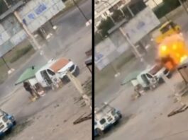 Video: un dron ruso persiguió y atacó a un verdulero en Ucrania