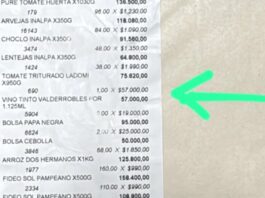 La factura de un comedor escolar de Entre Ríos incluyó una botella de vino de $57.000