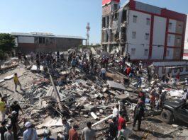 Así fue el derrumbe de un edificio en Pereira, la ciudad más golpeada por el sismo que visitará De la Espriella tras la tragedia