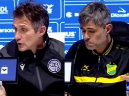 La explicación de Guillermo Barros Schelotto y Julio Vaccari tras su cruce luego del empate entre Vélez y Defensa
