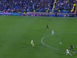 El golazo desde la mitad de cancha de Aldosivi ante Rosario Central