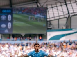 El golazo que Enzo Fernández marcó de tiro libre en la goleada del Manchester City