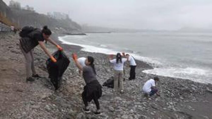Perú: voluntarios y autoridades limpiaron playas de Lima