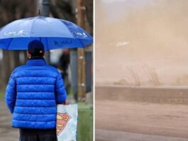 Sigue la alerta roja en Neuquén por lluvias y en Mendoza suspendieron las clases por viento Zonda