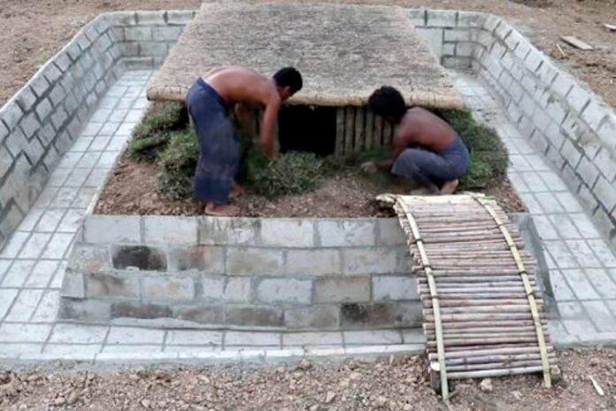 Cavaron un pozo en plena selva para construir una casa secreta rodeada por una pileta