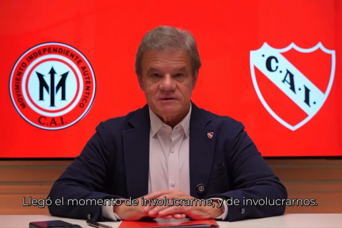 Enrique Sacco presentó su candidatura para ser presidente de Independiente