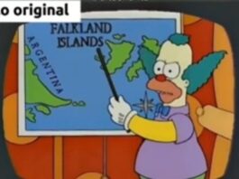 Telefe eliminó una escena de “Los Simpson” que mencionaba las Malvinas
