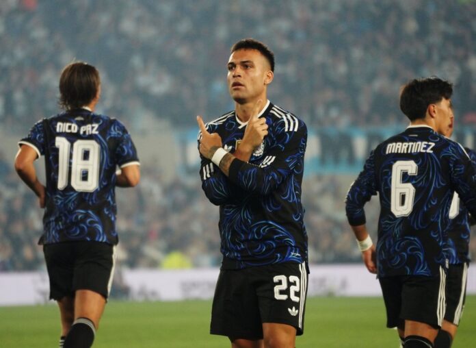 Lautaro Martínez, la figura en el abultado triunfo de la Selección ante Burkina Faso