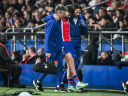 Khvicha Kvaratskhelia, una de las figuras de PSG, sufrió una grave lesión de rodilla